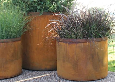 rusty metal tall planter box corten|corten steel planter boxes.